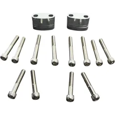 Aluminum Handlebar Riser Kit Silver
