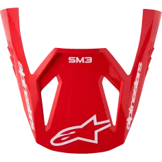 Sm3 Helmet Visor Red, White