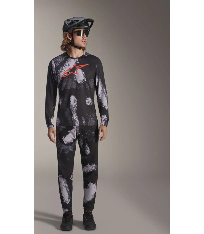 A-Dura Ride Long Sleeve Jersey Black Camo