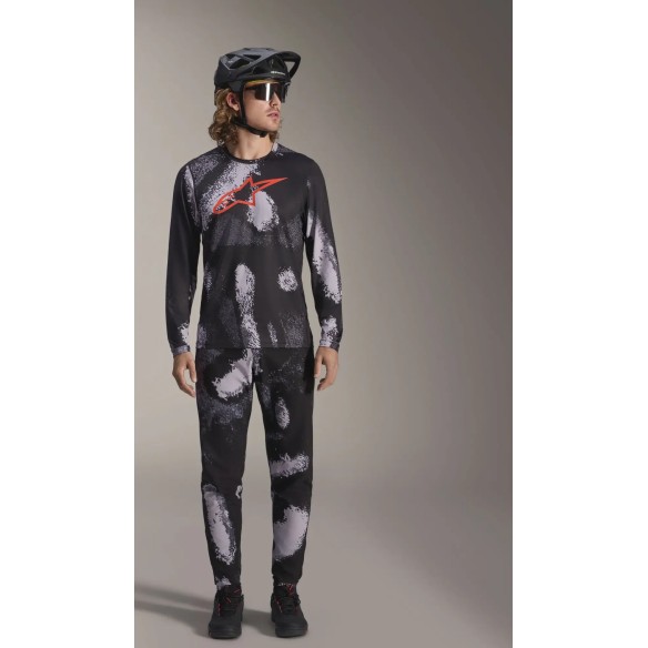 A-Dura Ride Long Sleeve Jersey Black Camo