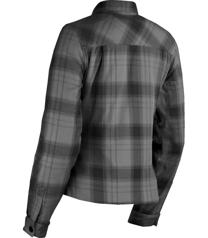 Womens Fallblock Flannel Jacket Black, Gray