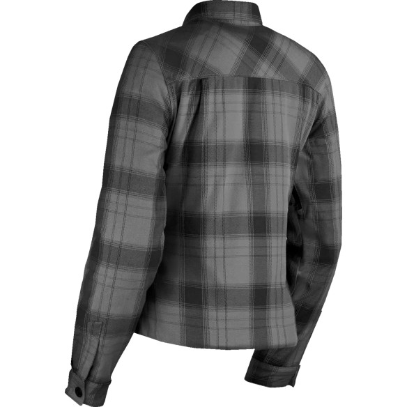 Womens Fallblock Flannel Jacket Black, Gray