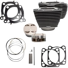 Cylinder Kit Highlighted Fins, Wrinkle Black