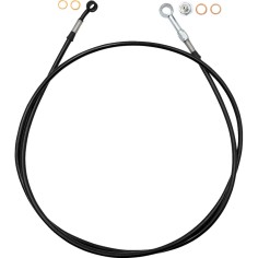 Ez Install Brake Line Black, Clear Pvc Coating