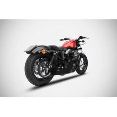 Zard Conical Full Exhaust System 2:1 H-D Sportster Matte Black