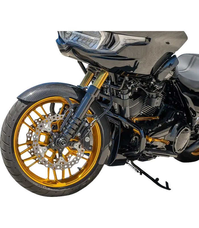 19 Carbon Fiber Wrapper Front Fender Black