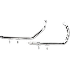 1-3-4 Dual Slash-Cut Drag Pipes Chrome