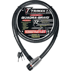 Quad-Braid Integrated Cable Lock Black