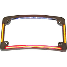 All-In-One License Plate Frame Amber, Red, White