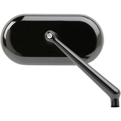 Forged Oval Mirror Black, Anodized