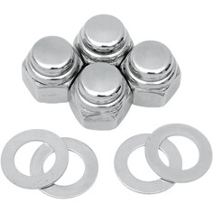 Chrome Cap Nut Kit Silver