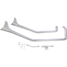 1-3-4 Upsweep Fishtail Drag Pipes Chrome