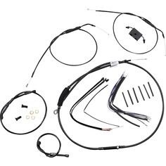 Extended Handlebar Cable And Brake Line Kit For Sportsters With Abs Black