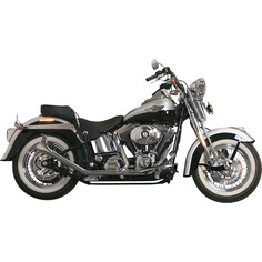 1-3-4 “Side By Side” Upsweep Fishtail Exhaust System Chrome