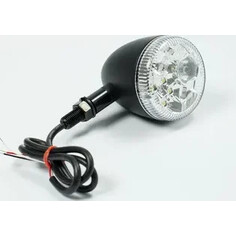 E-Marked Front Indicator Light With Position Light Black Satin