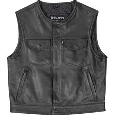 Encinal Leather Shorty Riding Vest Black