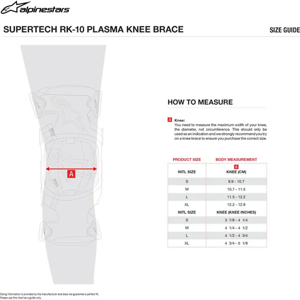 Supertech Rk-10 Plasma Knee Braces Black, Red