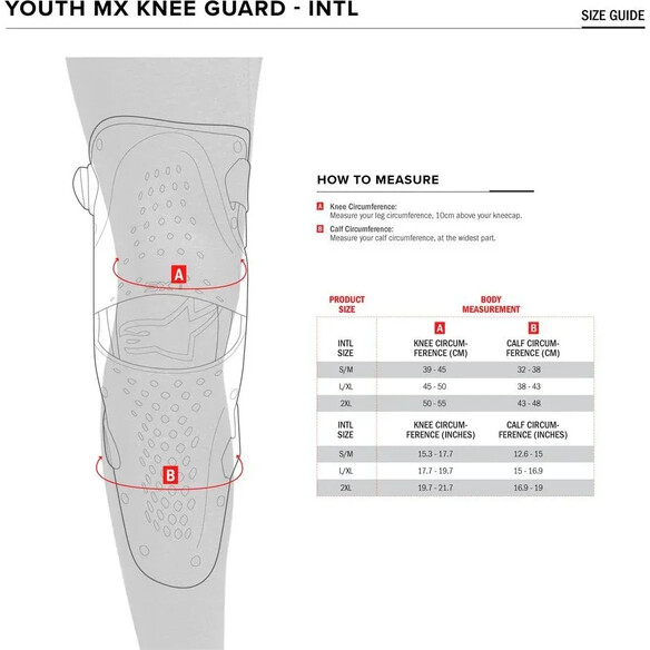 Youth Sx-1 Knee Protectors Black, Red