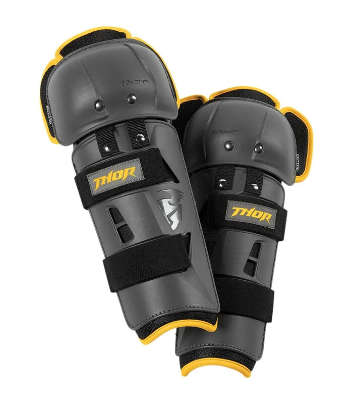 Youth Sector Gp Knee Guards Gray, Yellow