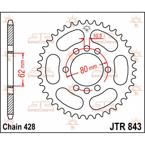Rear Sprocket Steel Natural