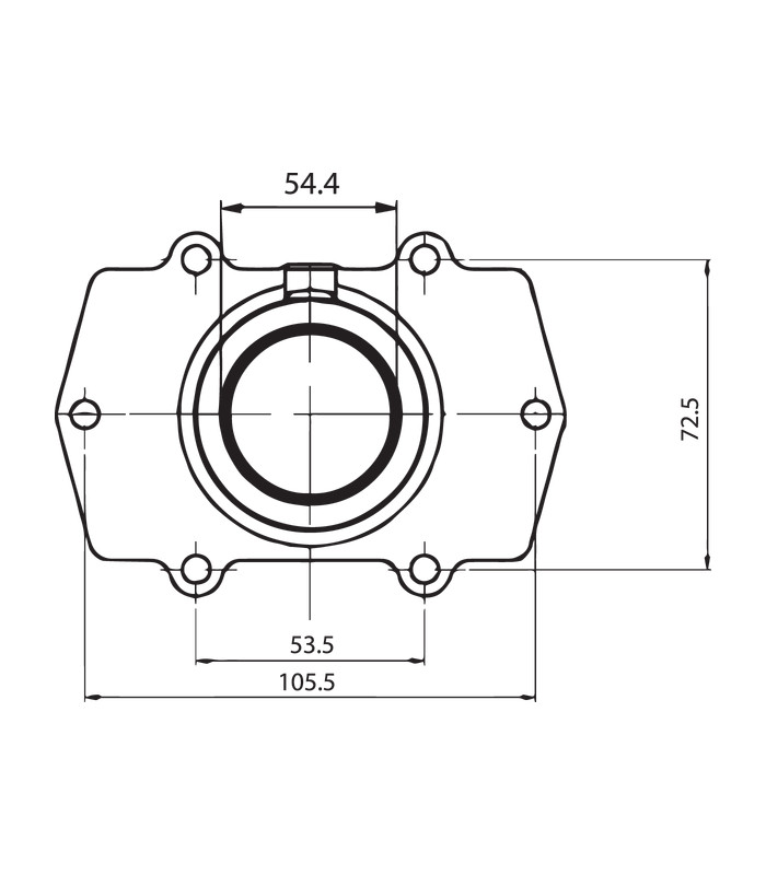 Carburetor Mounting Flange Black