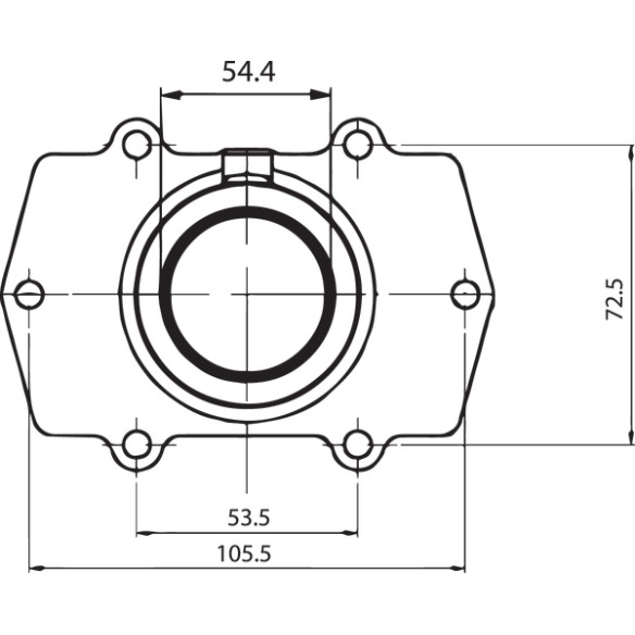 Carburetor Mounting Flange Black