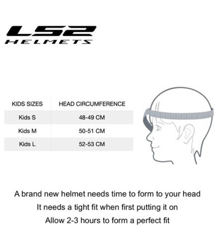 LS2 FF812 KID SOLID Helmet - Gloss White