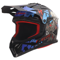MX708 FAST II ZOMBIE 2 helmet, Black Red Blue