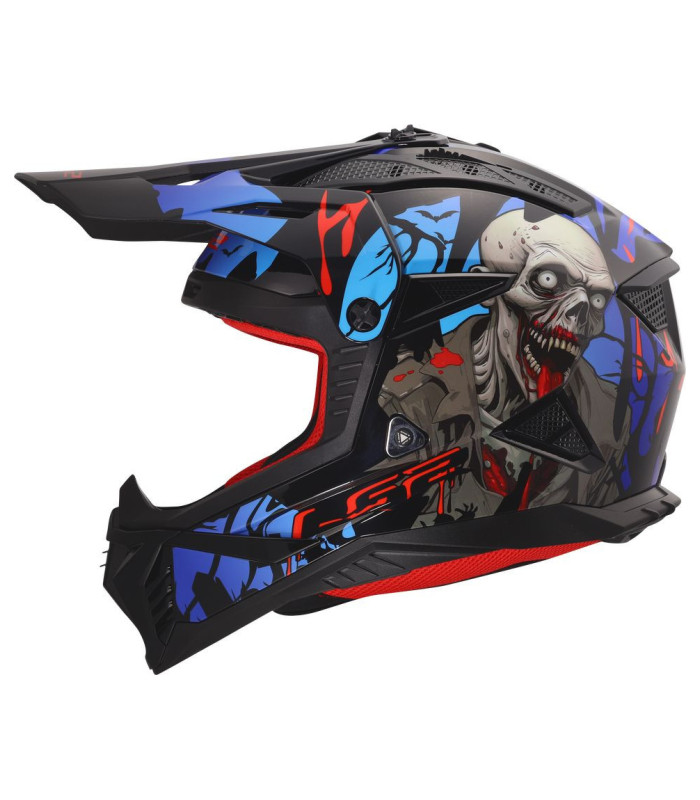 LS2 MX708 FAST II ZOMBIE 2 helmet, Black Red Blue
