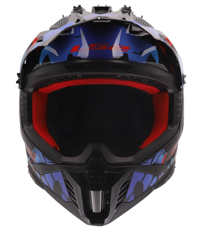 LS2 MX708 FAST II ZOMBIE 2 helmet, Black Red Blue