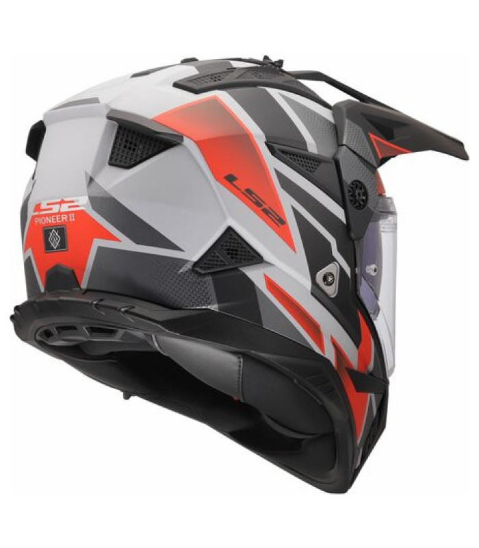 LS2 MX702 PIONEER II BLOCK , Grey Red