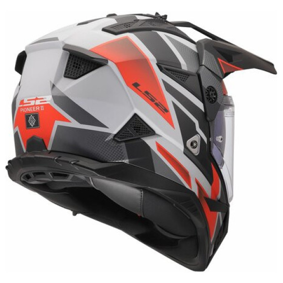 LS2 MX702 PIONEER II BLOCK , Grey Red
