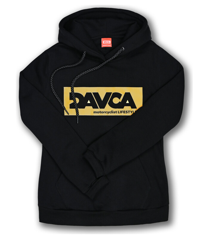 DAVCA Lady Hoodie Gold logo