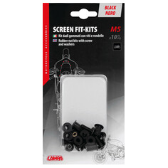 91651 Screen Fit-Kits, rubber nut kits with screw and washers (5 MA) - 10 pcs - Black
