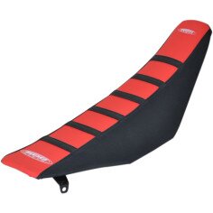 6-rib Gripper Seat Cover Black, Red